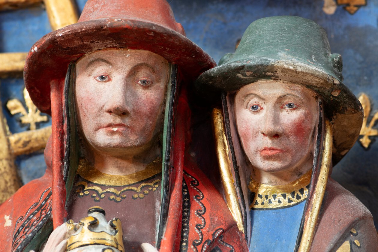 Katedral (Cathédrale Notre-Dame). Interiør. Epitafium over Jean de Libourc. 1470. detalje (foto) af French School