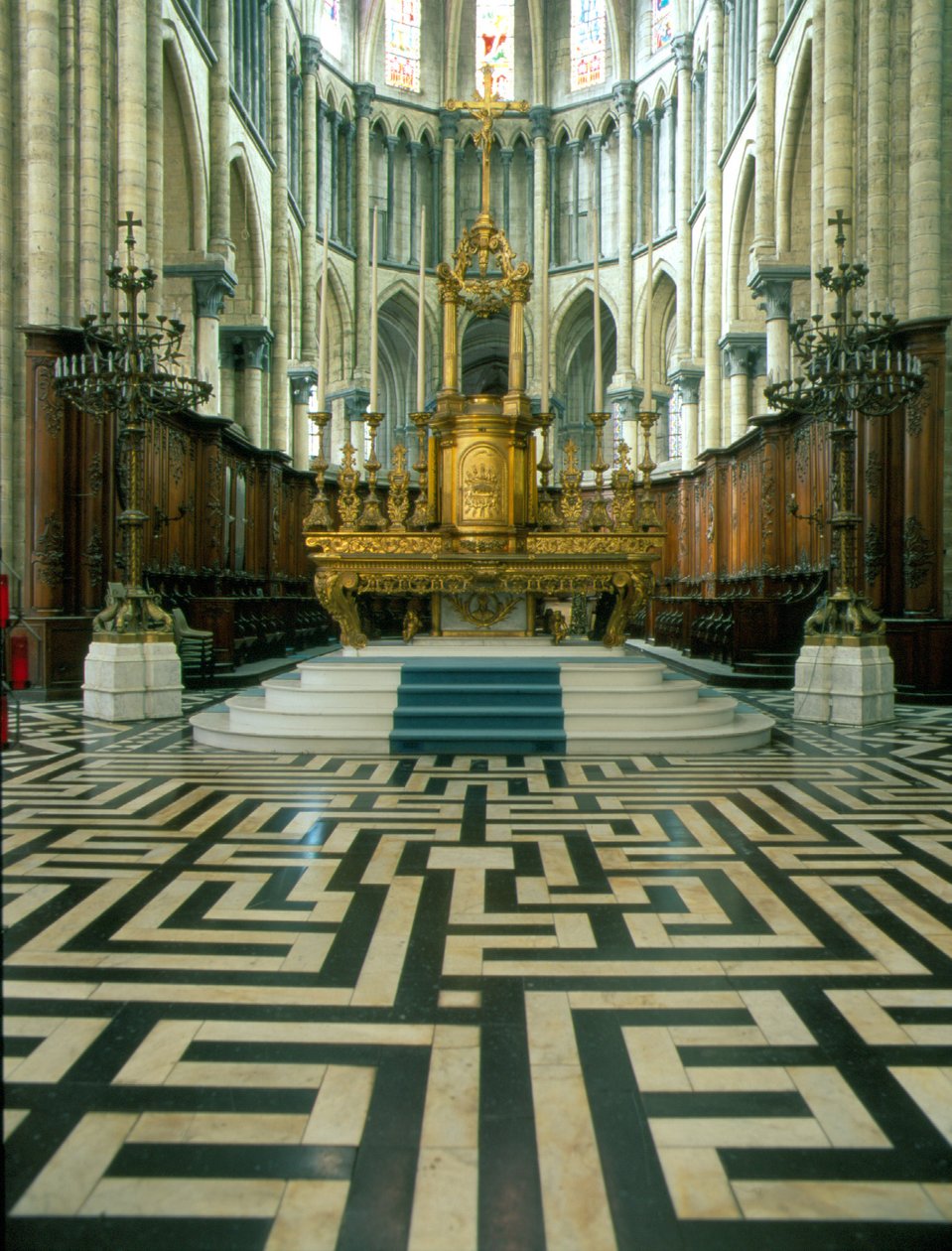Cathedrale de Saint Omer (Nord 59): Alter og labyrint. af French School
