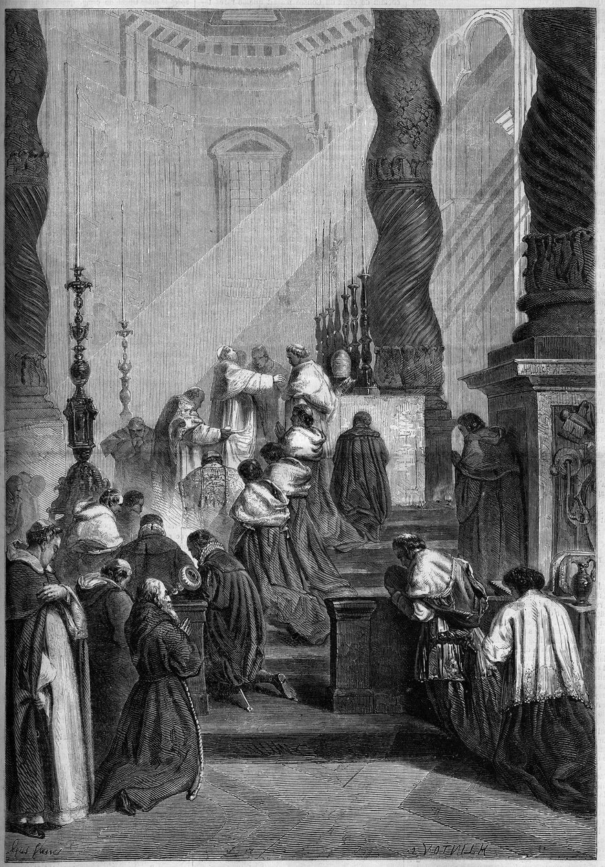 Katolsk ritual - påske - 1860: Pave Pius IX (eller Pio 9 af French School