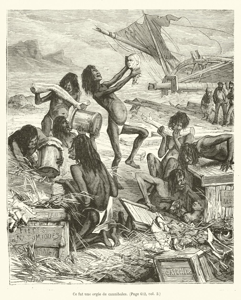 Det var et orgie af kannibaler (gravering) af French School