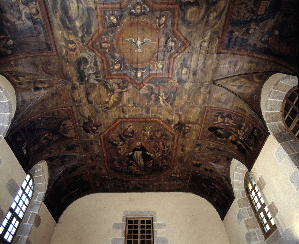 Loft over det tidligere dominikanerkloster (hospital) (1664). 17. århundredes maleri. Dinan, Cotes d