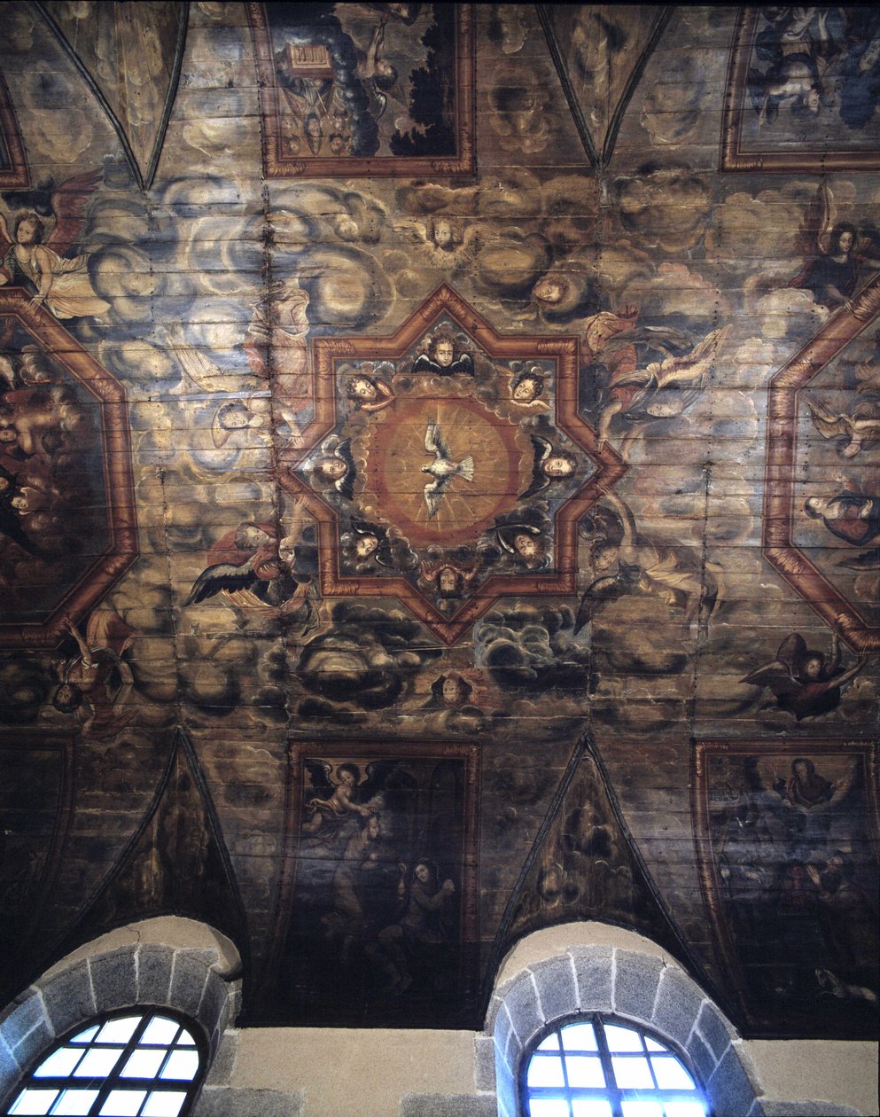 Loft over det tidligere dominikanerkloster (hospital) (1664). 1600-tals maleri. Dinan, Cotes d