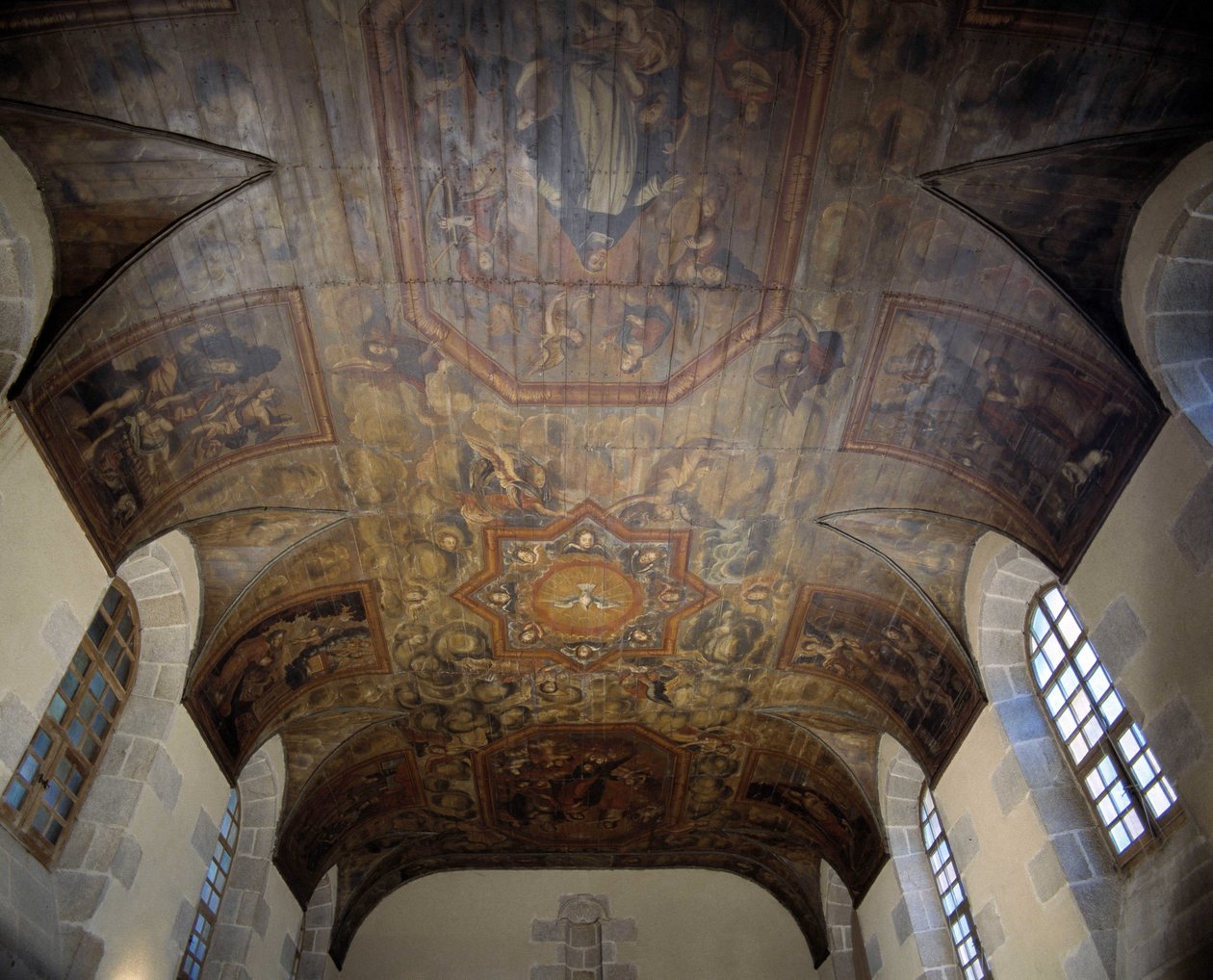 Loft over det tidligere dominikanerkloster (hospital) (1664). 1600-tals maleri. Dinan, Cotes d