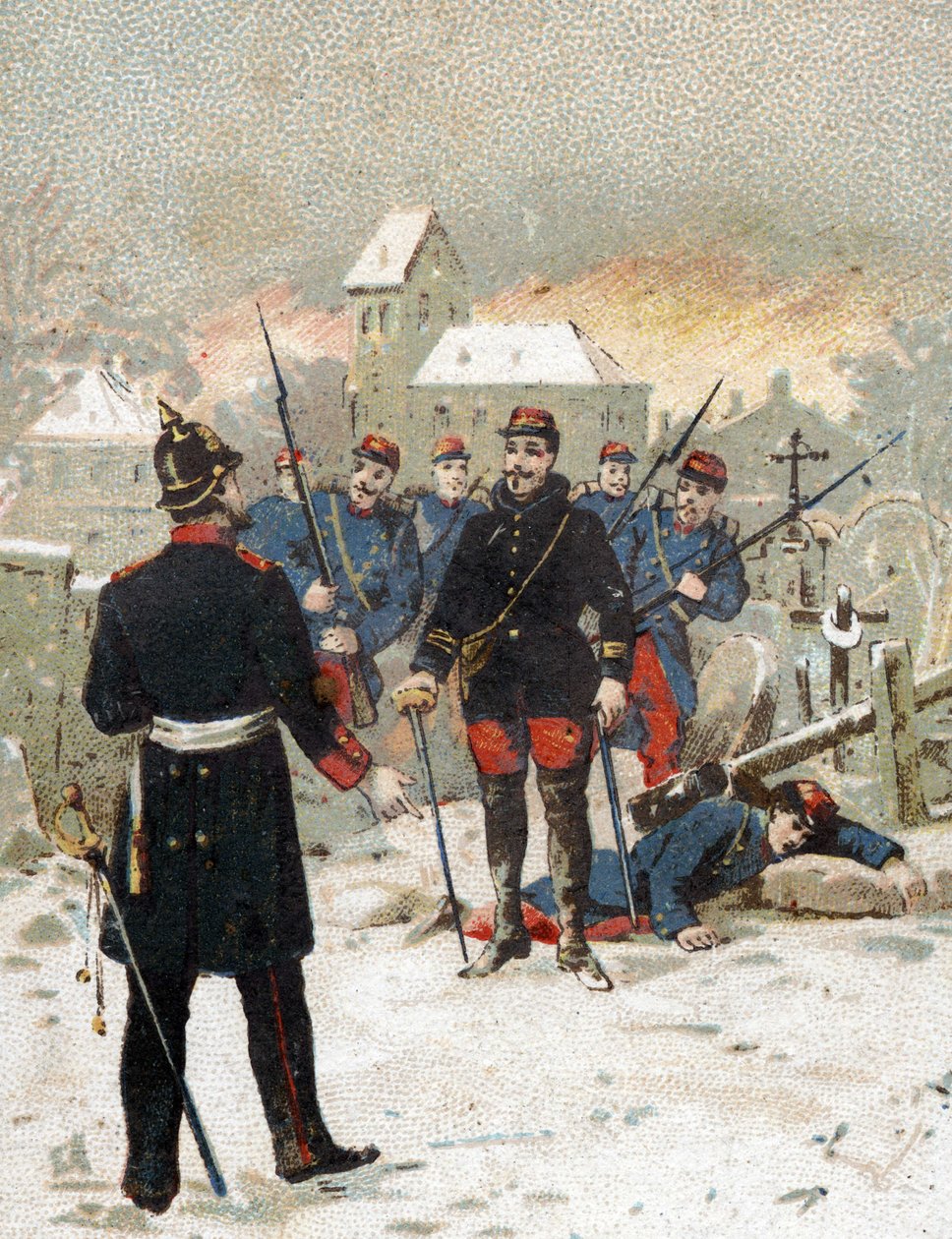 Kirkegården i Loigny den 2. december af French School