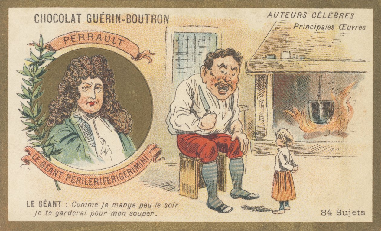 Charles Perrault (1628-1703), fransk mand af bogstaver, forfatter til "Le geant Perileriferigerimini" af French School