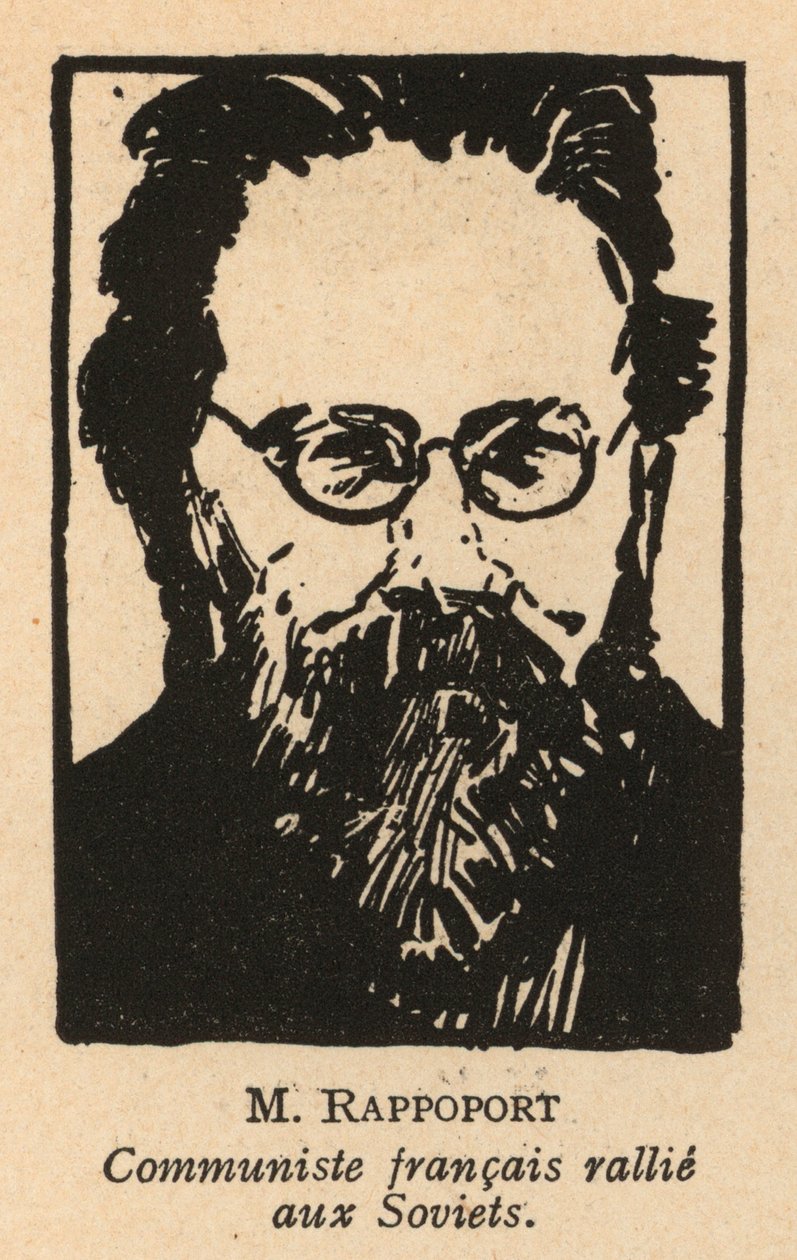 Charles Rappoport, litauisk-født fransk kommunistisk politiker (litho) af French School