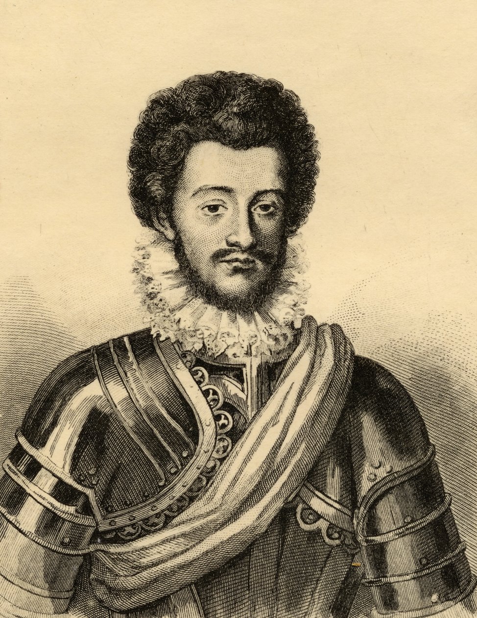 Charles de Guise (1554-1611) hertug af Mayenne (stik) af French School