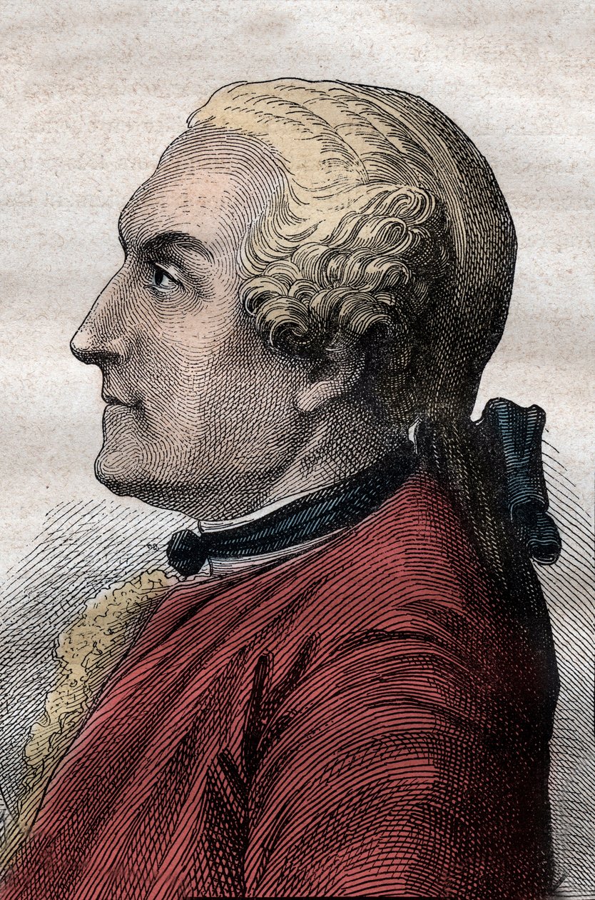 Charles de La Condamine (1701-1774) Fransk opdagelsesrejsende og videnskabsmand - Portræt af Charles Marie de La Condamine (1701-1774), opdagelsesrejsende og en fransk videnskabsmand - illustration taget fra "The Grands Mariners of the 18th century" af French School