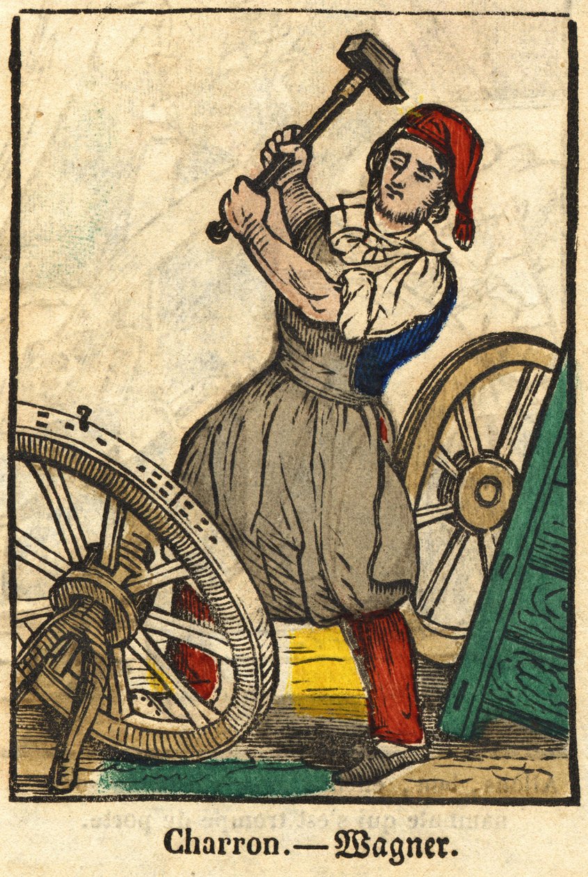 Charron (der fremstiller vogne); Serie om handel, billede af Epinal fra det 19. århundrede. af French School