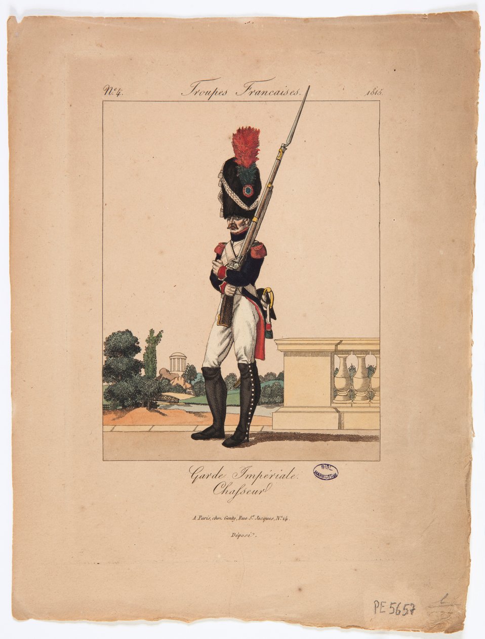 Chasseur af den kejserlige garde, franske tropper, no. 4 af French School