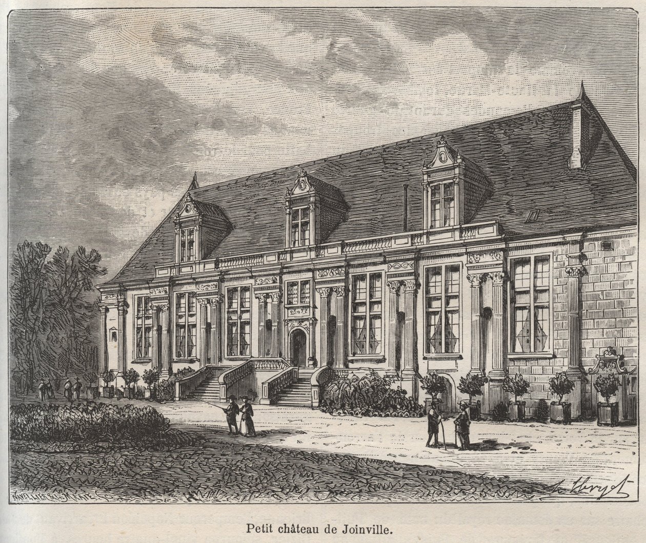 Chateau du Grand Jardin, Joinville - Haute-Marne - indgravering i "La France illustree: geografi, historie, statistisk administration" af V.A. Malt-brun. 1884 af French School