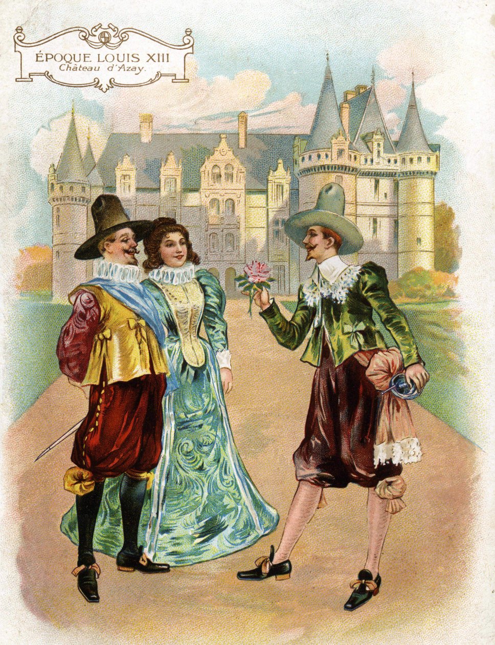 Chateaux de la Loire: Rosenværelse i slottet Azay le Rideau (Azay-le-Rideau), Indre et Loire (Indre et Loire), Centre, Frankrig, bygget i det 16. århundrede i 1529 på Ludvig XIII