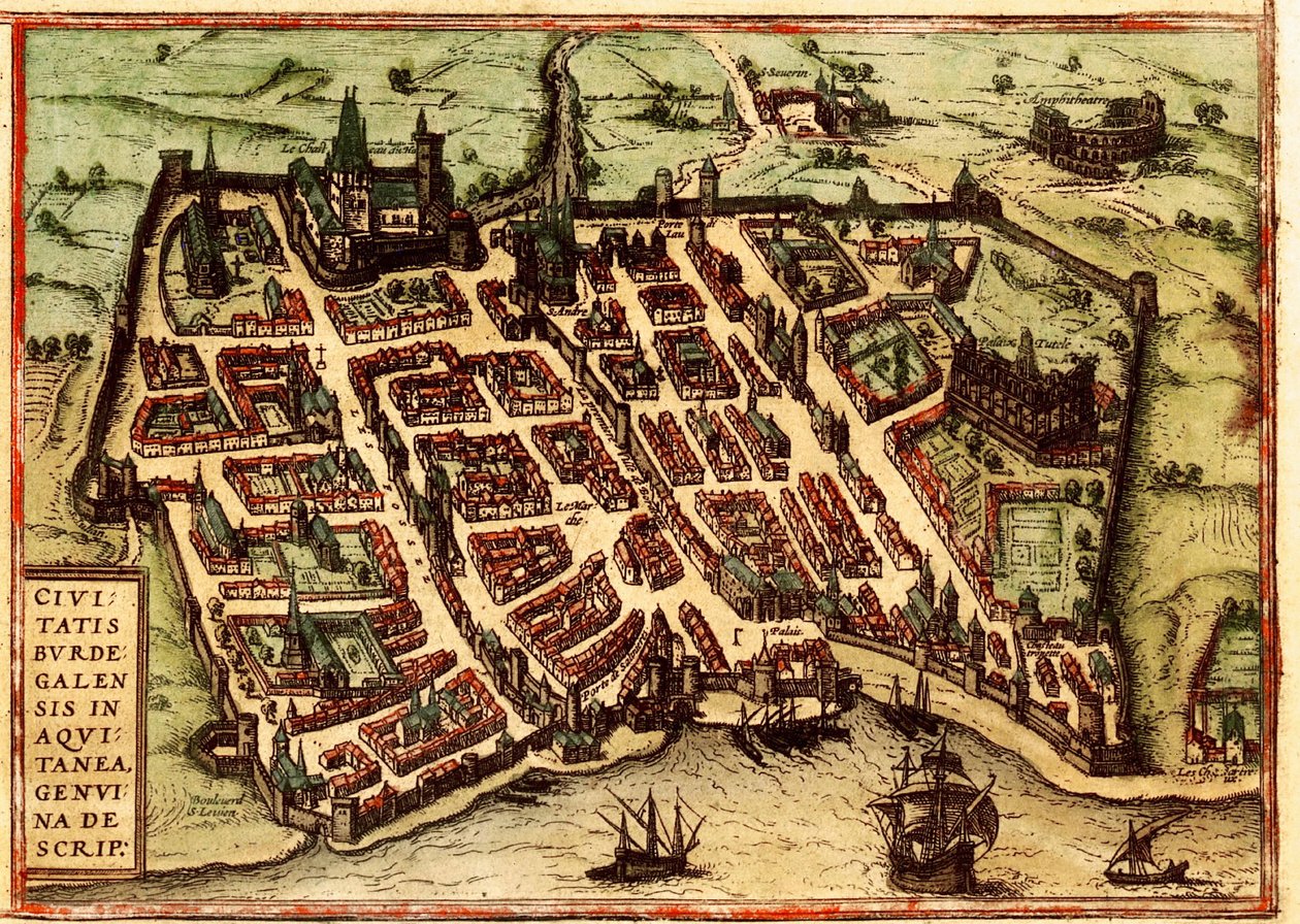 Hovedby i den keltiske gruppe Bituriges Vivisci, Bordeaux, Frankrig af French School