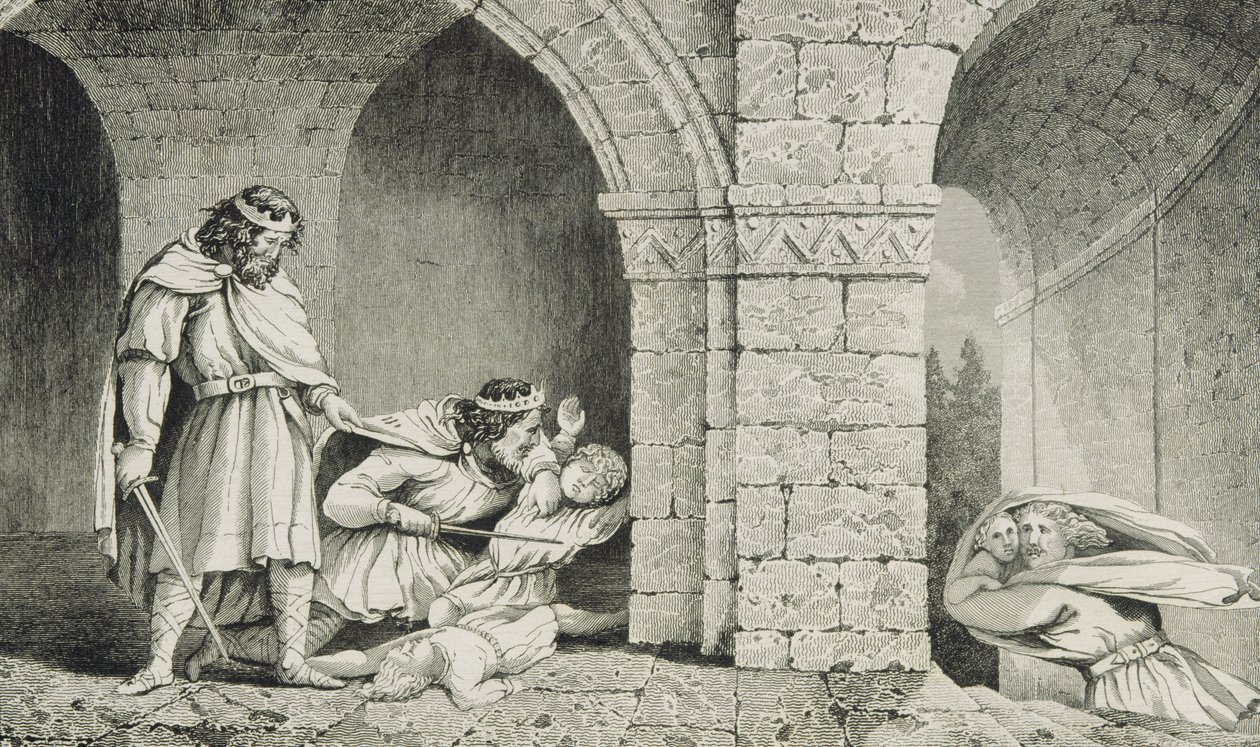 Childebert I (c.498-588) ved mordet på hans brødres arvinger, fra 