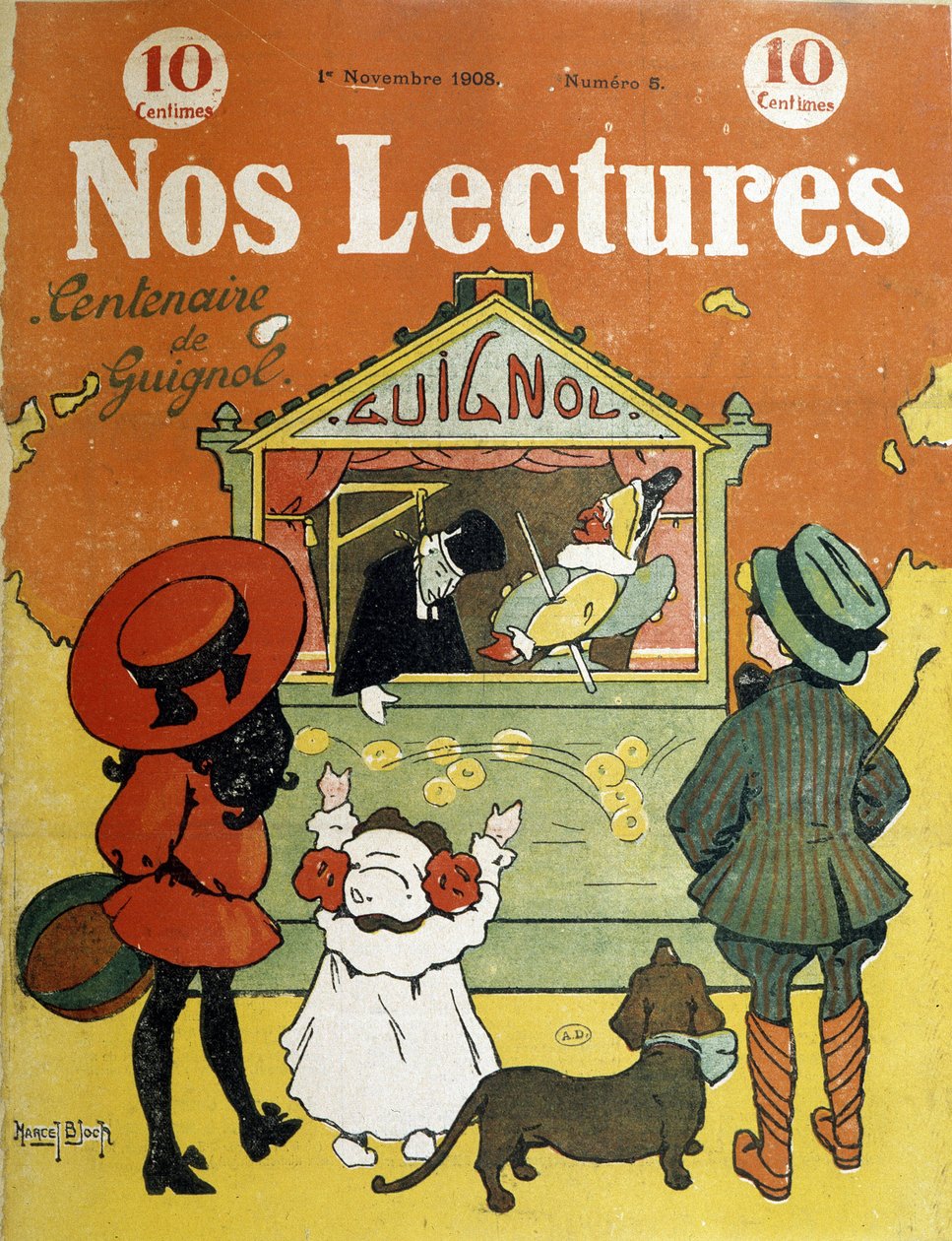 Børn foran en guignol - i "" Vores læsninger"", 01/11/1908 af French School