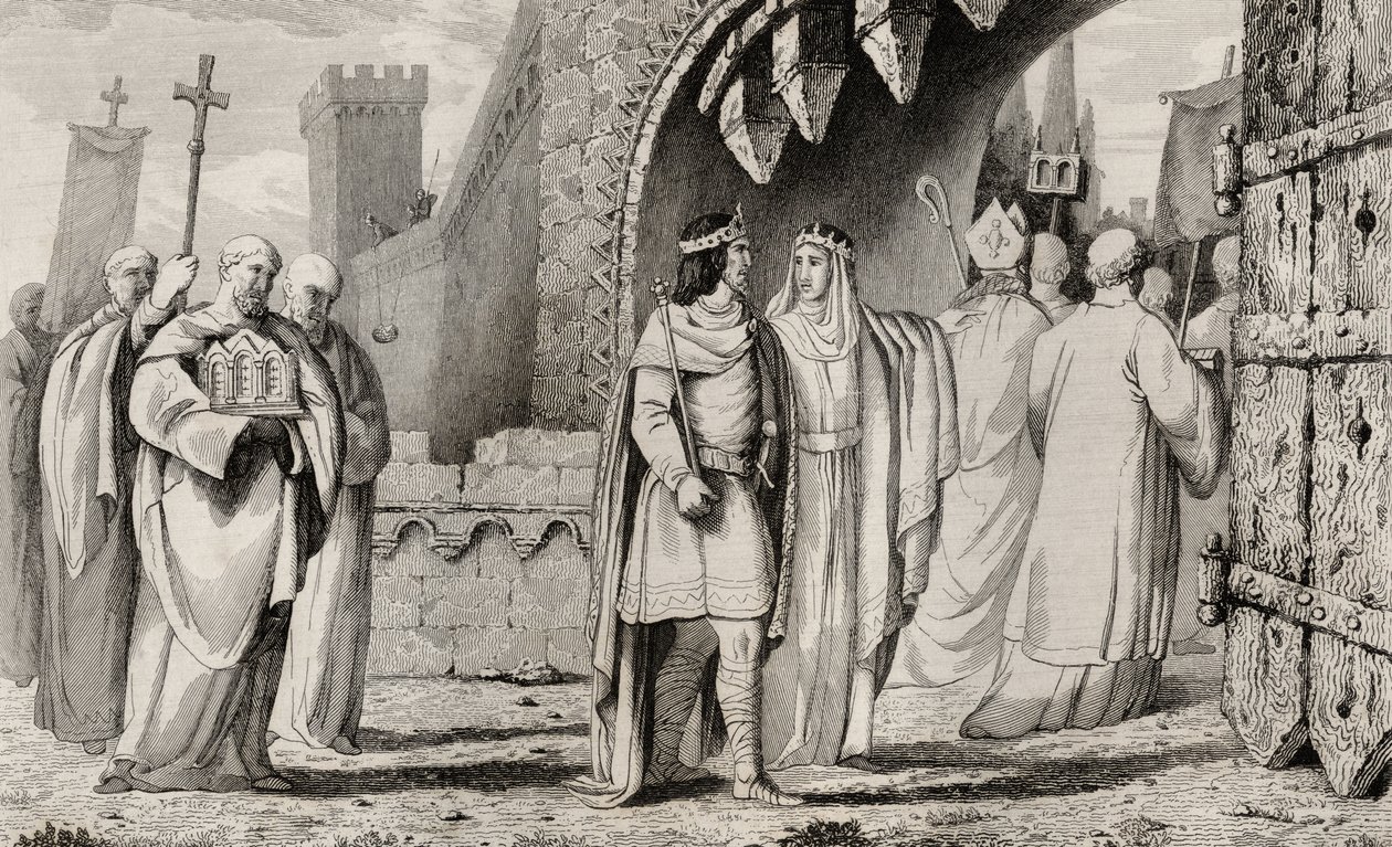Chilperic I (539-84) i en religiøs procession, fra 
