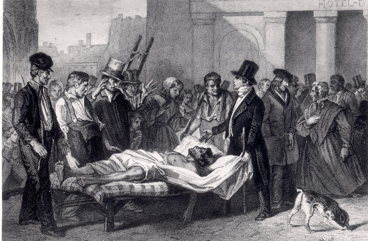 Kolera i Paris, 1832 af French School
