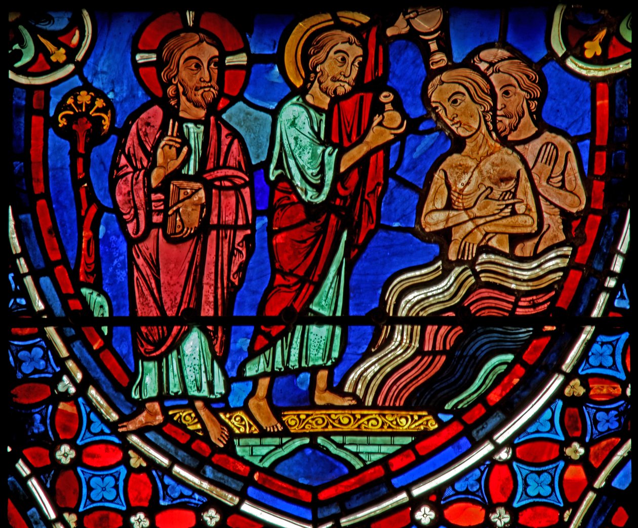 Kristus - velsigner apostlene (w0) af French School