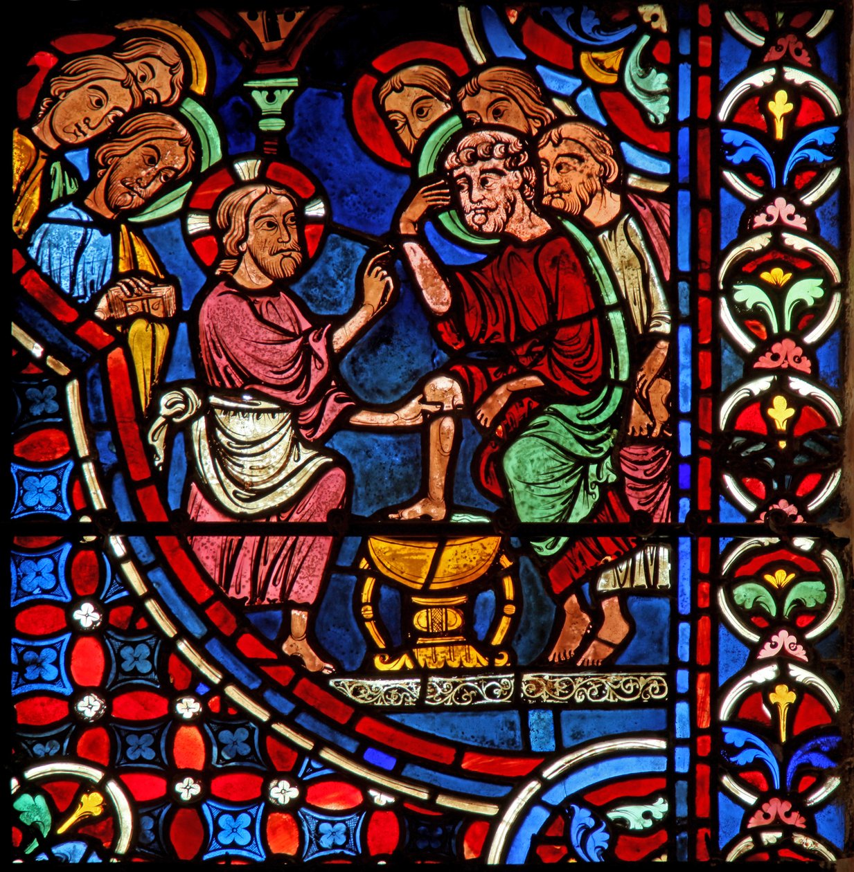 Kristus - vasker disciples fødder (w0) af French School