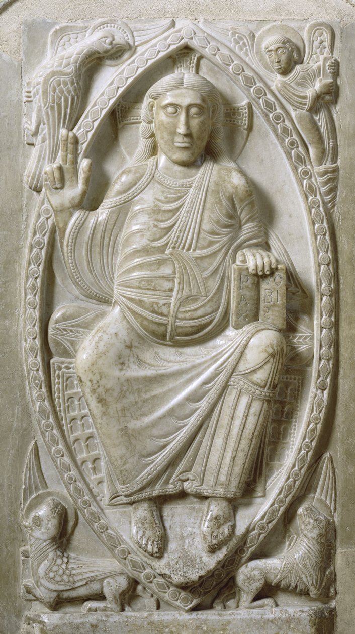 Kristus i Majestæt, fra ambulatoriet (marmor) af French School