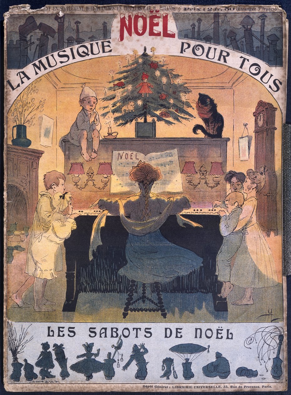 Juletræsko, partitur af julesange, ca.1900-10 af French School