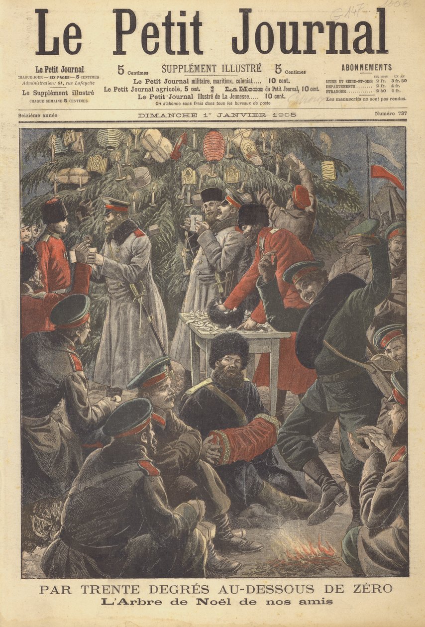 Jul i Rusland (farvelitografi) af French School