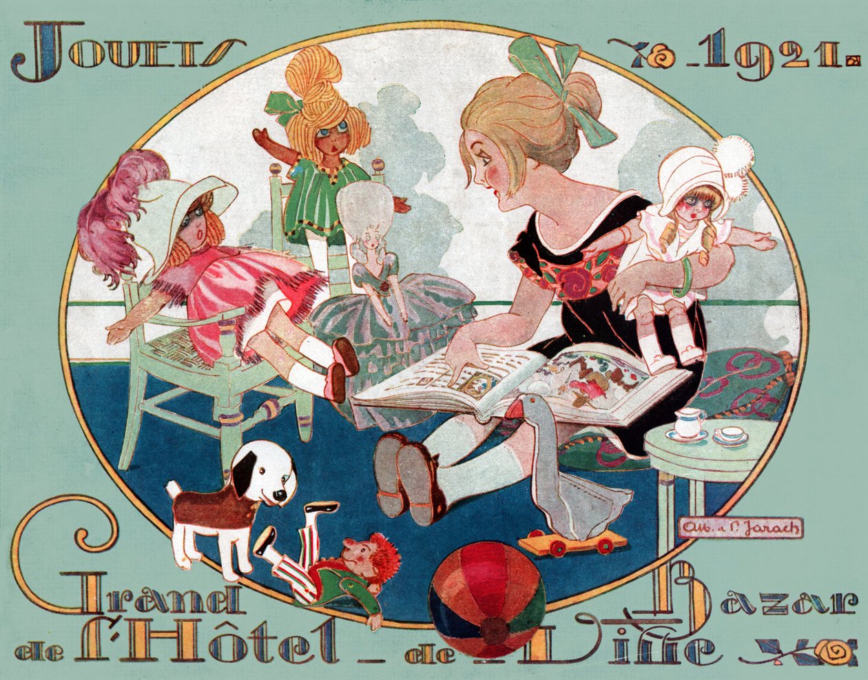 julelegetøj. 1921 (gravering) af French School