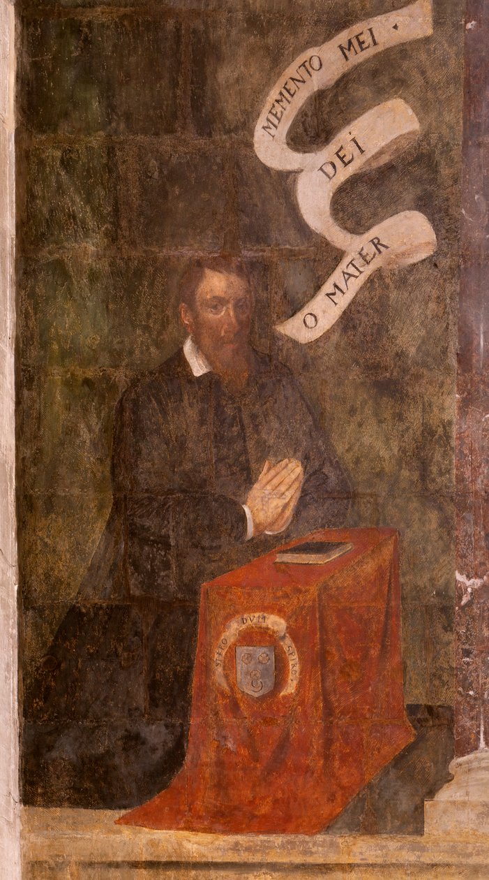 Kirke (Sankt Johannes Døberens Kirke). Interiør. Kapel Saint-Fursy. Vægmalerier. Forherligelsen af ​​Maria (fresko kendt som den gode død). Begynd det 17. århundrede. af French School