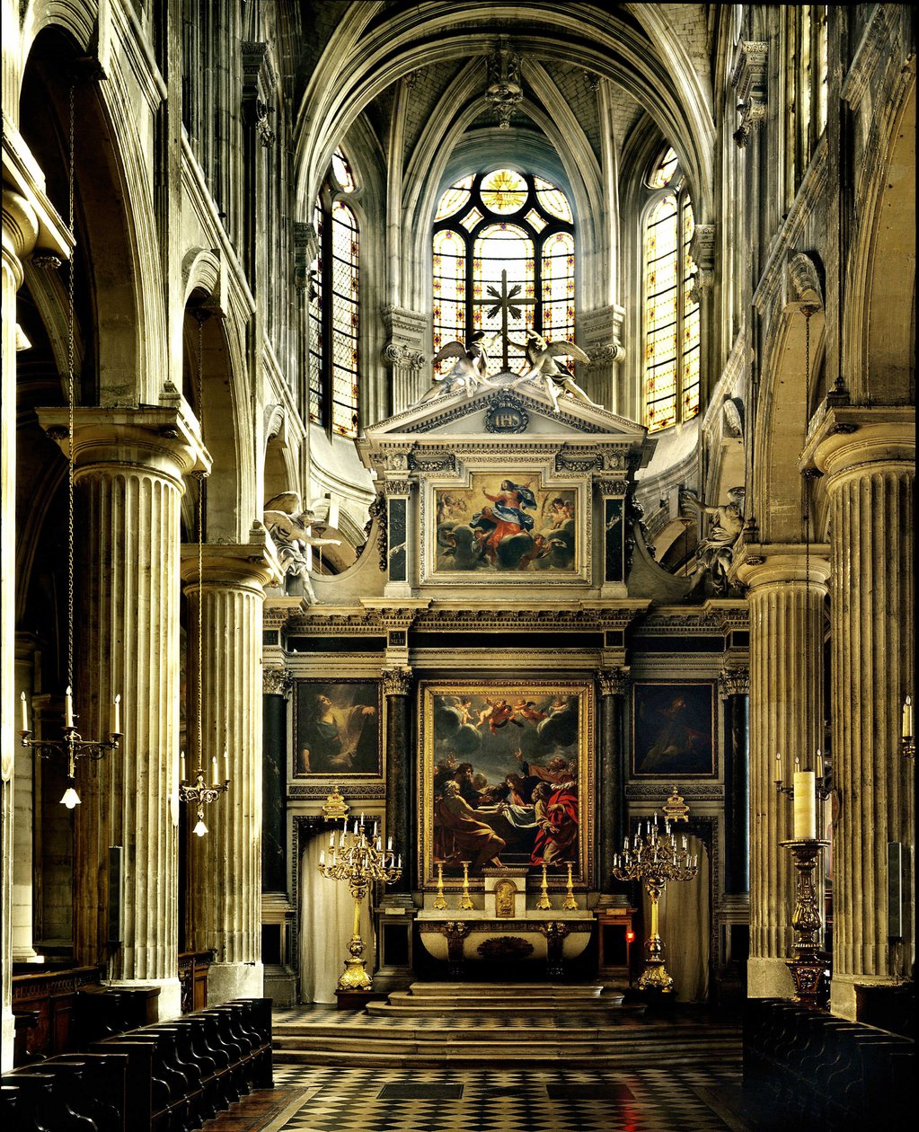 Saint Nicolas des Champs kirke i Paris af French School