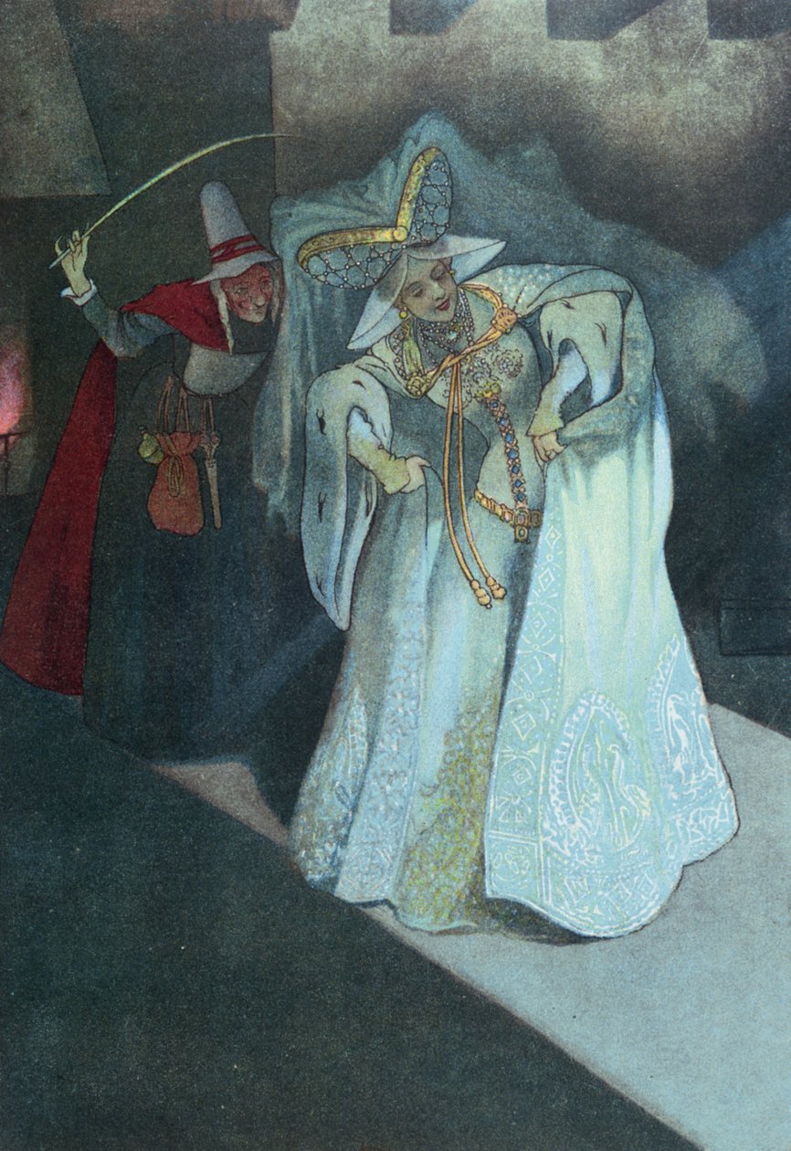 Askepot med sin fe-gudmor, ca. 1911 af French School