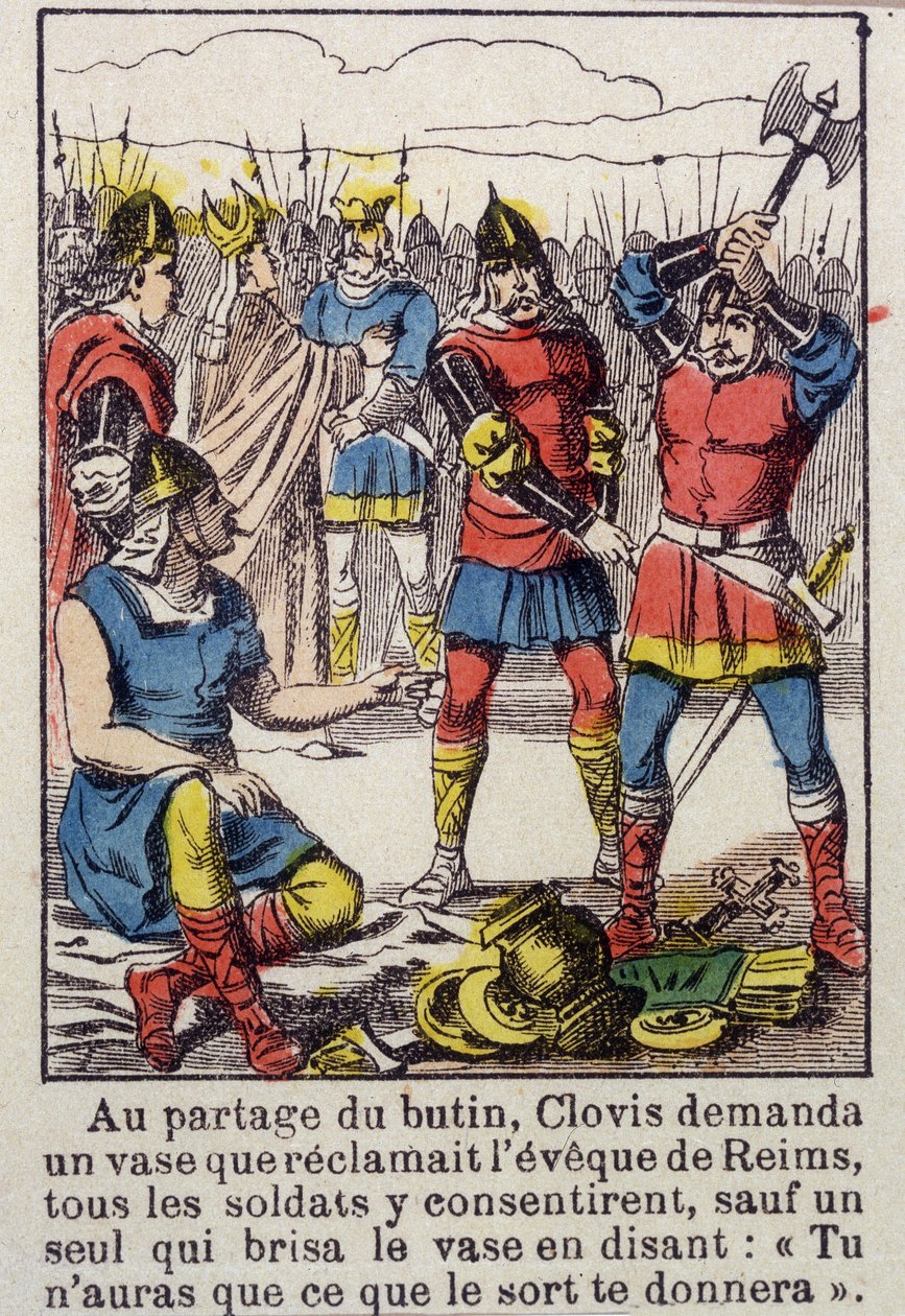 Clovis and the Soissons Vase - Billeddannelse af Epinal fra det 19. århundrede af French School