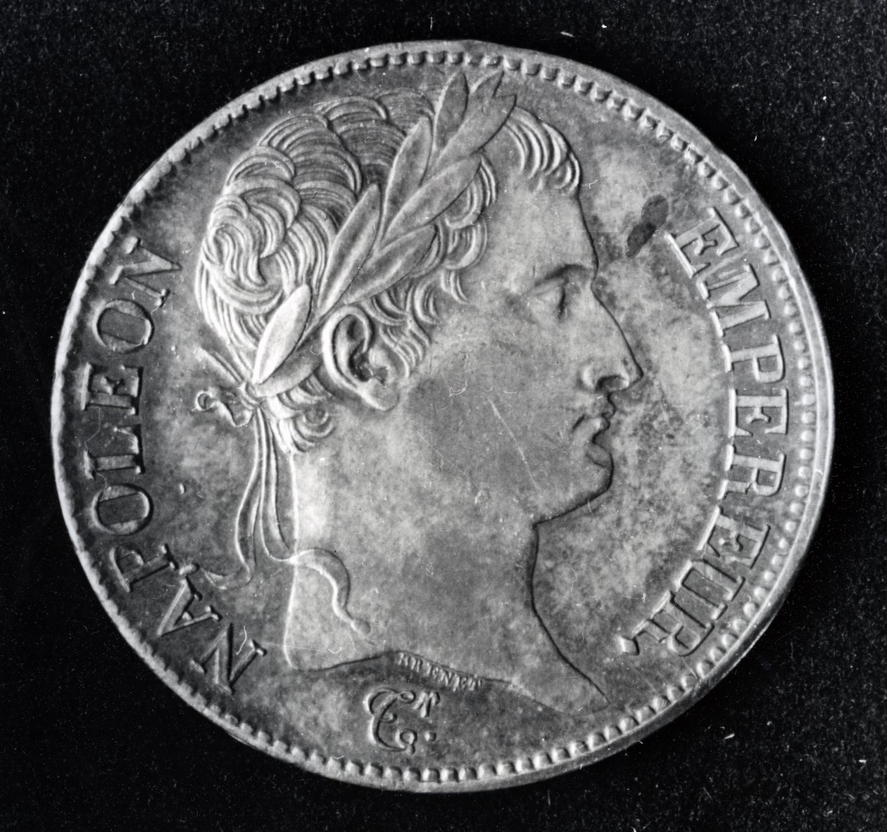 Mønt forestillende Napoleon I (1769-1821) (metal) af French School