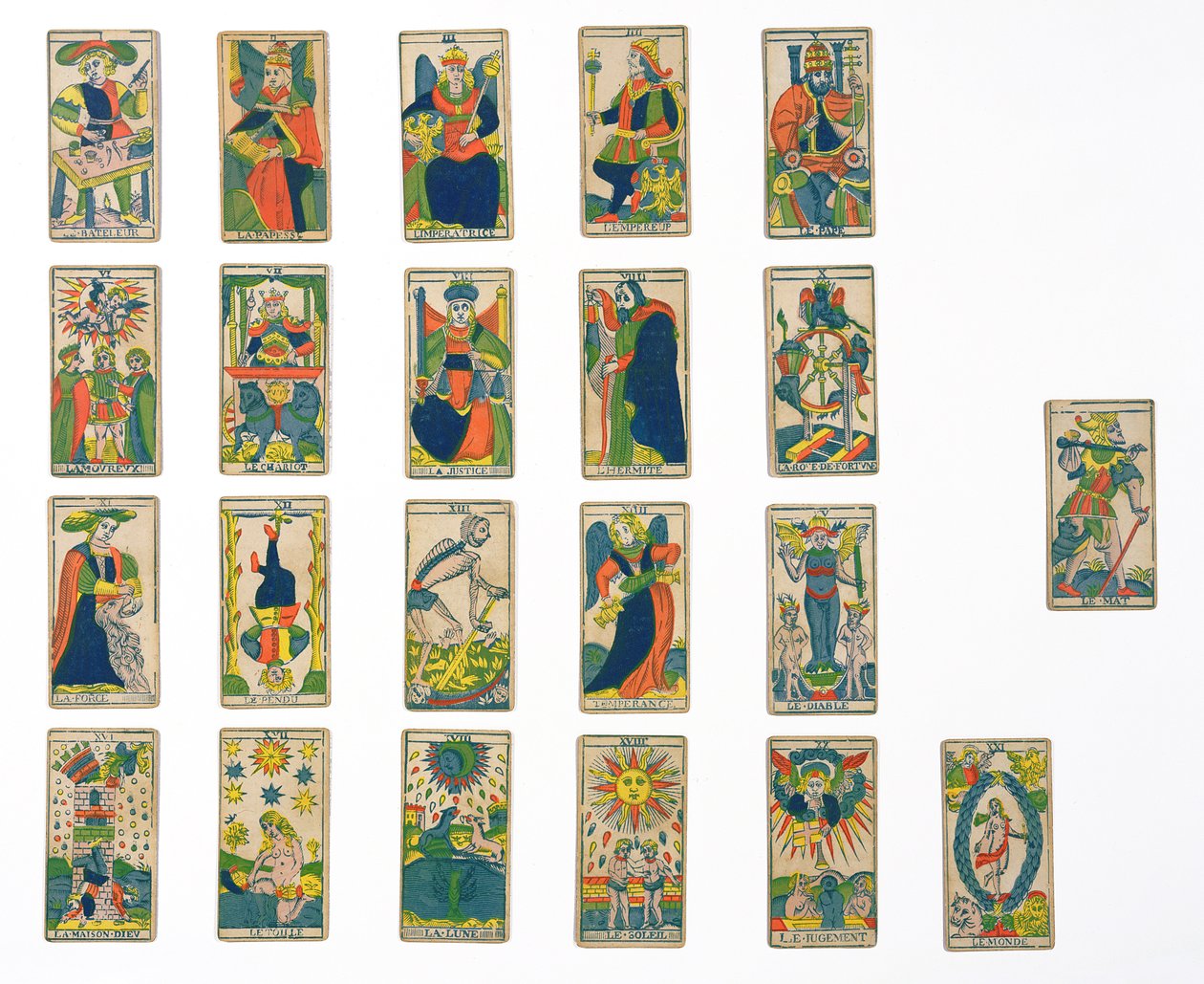 Samling af tarotkort af French School