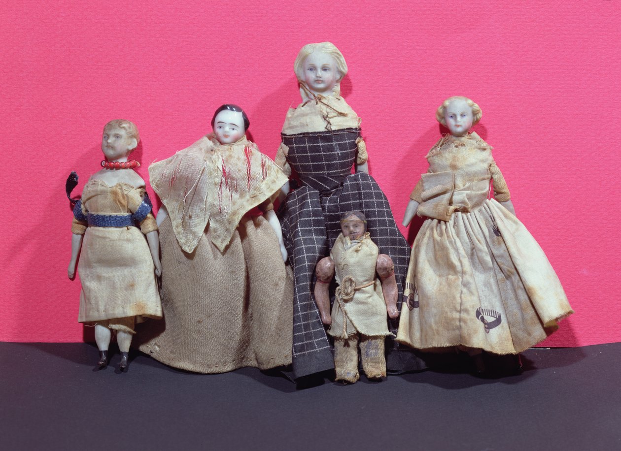 Samling af dukker, muligvis brugt af Honore de Balzac (1799-1850) som et hjælpeminde til La Comedie Humaine af French School