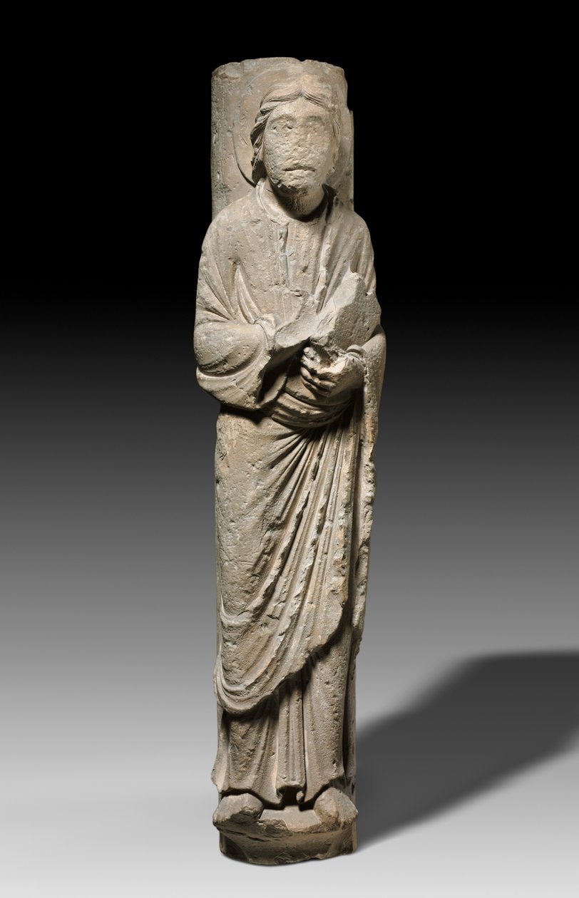 Søjleformet figur af en apostel, Châlons-sur-Marne, ca. 1180 (kalksten) af French School