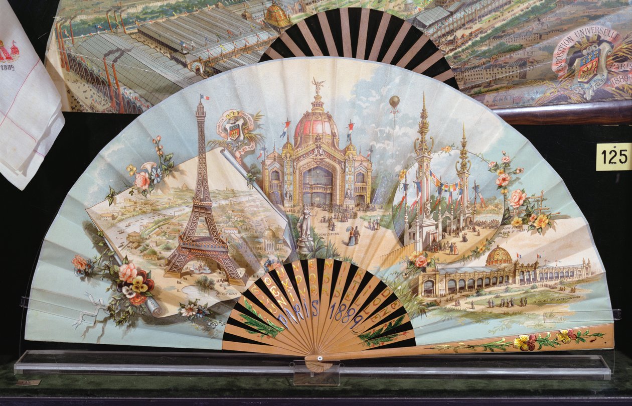 Erindringsfan af 1889 Exposition Universelle i Paris af French School