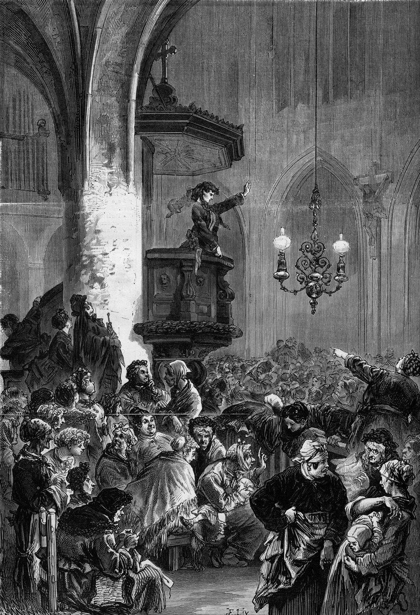 Kommune i Paris: Kvindeklubsession i kirken Saint Germain l