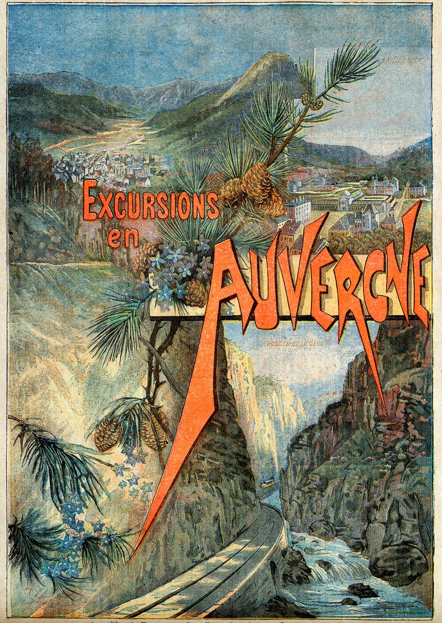 Jernbaneselskab fra Paris til Orleans (PO) - Udflugt i Auvergne - Le Mont Dore. Bourboule. Cere Gorge. af French School