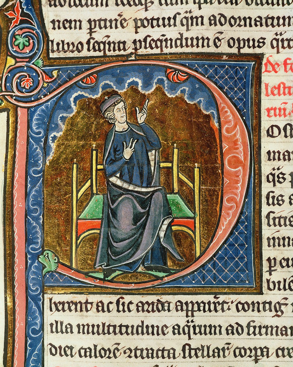 Beregning af den liturgiske kalender fra The Mirror of Nature af Vincent de Beauvais af French School