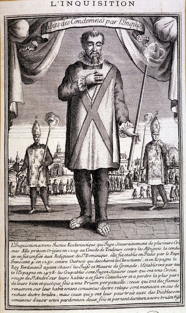 Fordømt af inkvisitionen, Spanien 1700-tallet af French School