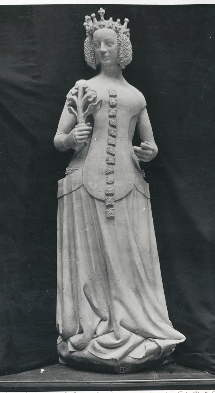 Kopi af en statue af Isabella af Bayern (1371-1435) af French School
