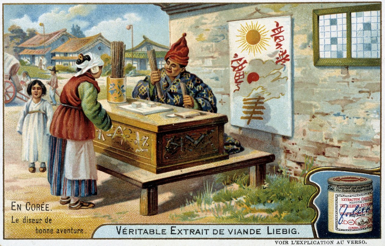 Coree: spåkonen - chromo. Liébig, v.1900 af French School