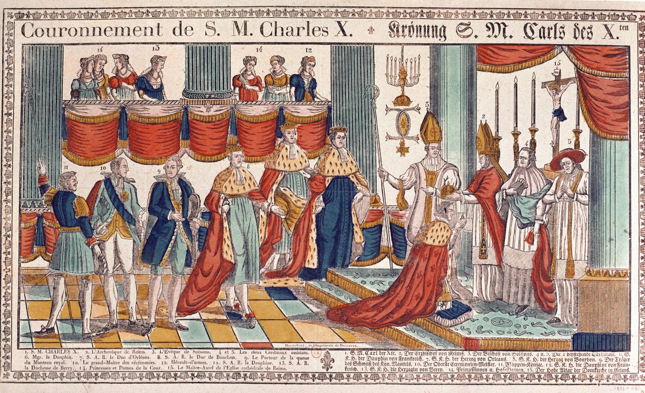 Kroningen af Charles X (1757-1836) i Reims, 29. maj 1825 af French School