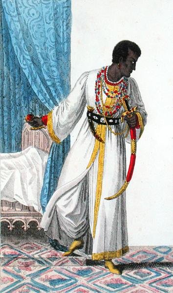 Kostume til C. Kemble som Othello, i skuespillet af William Shakespeare (1564-1616) (litho) af French School