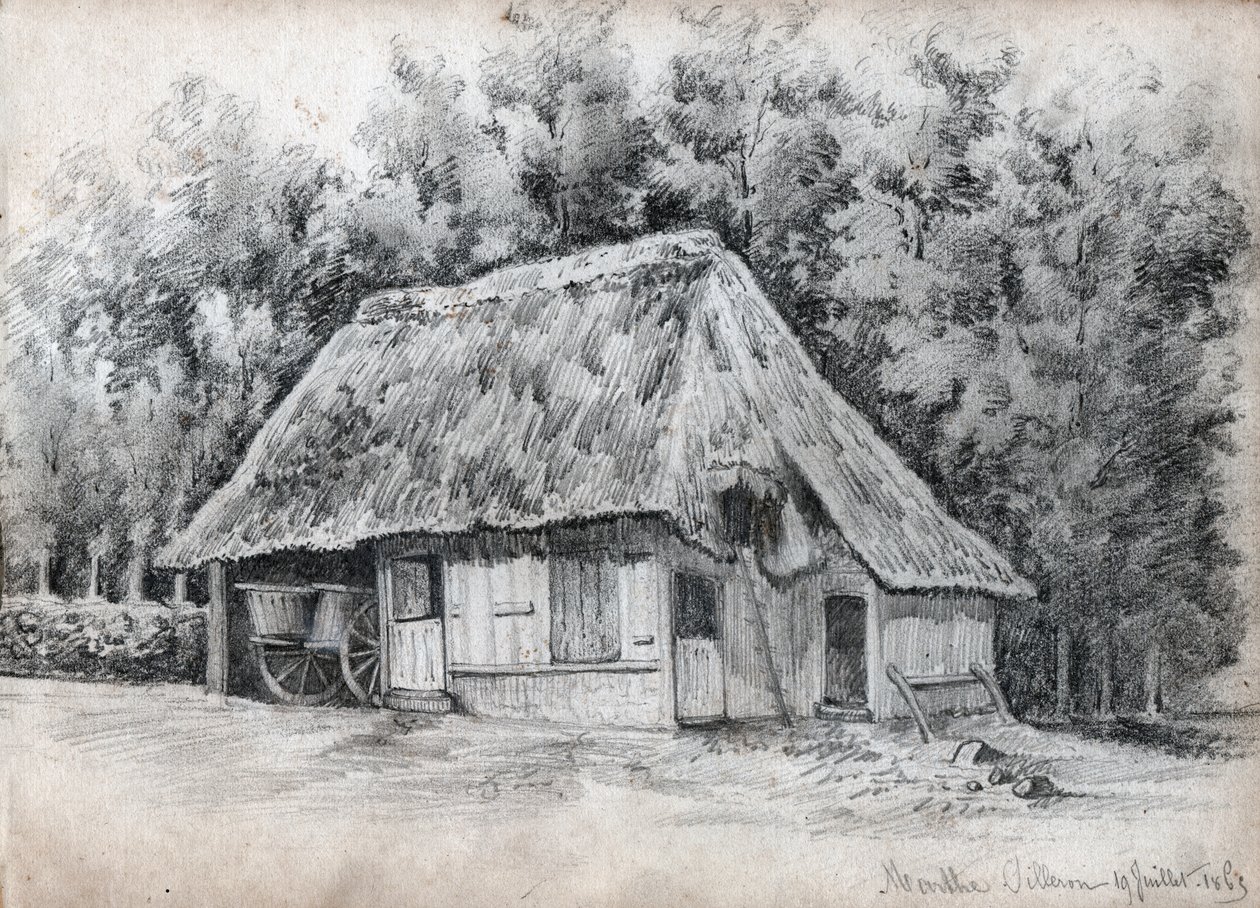 Sommerhus i Frankrig. (tegning af French School