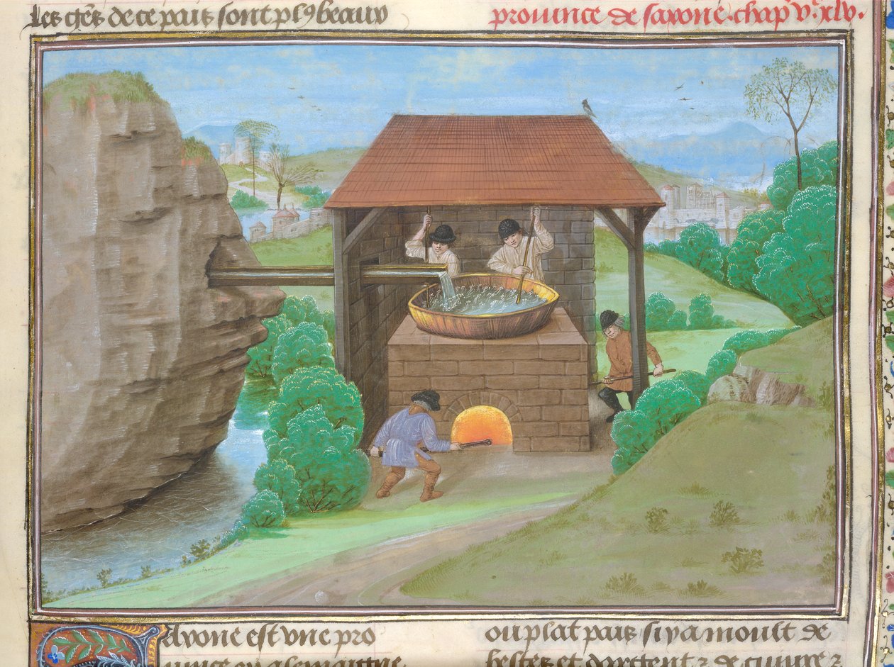 Bomuld Augustus V, f.363 Saltskur med pande og ovn, illustration fra 
