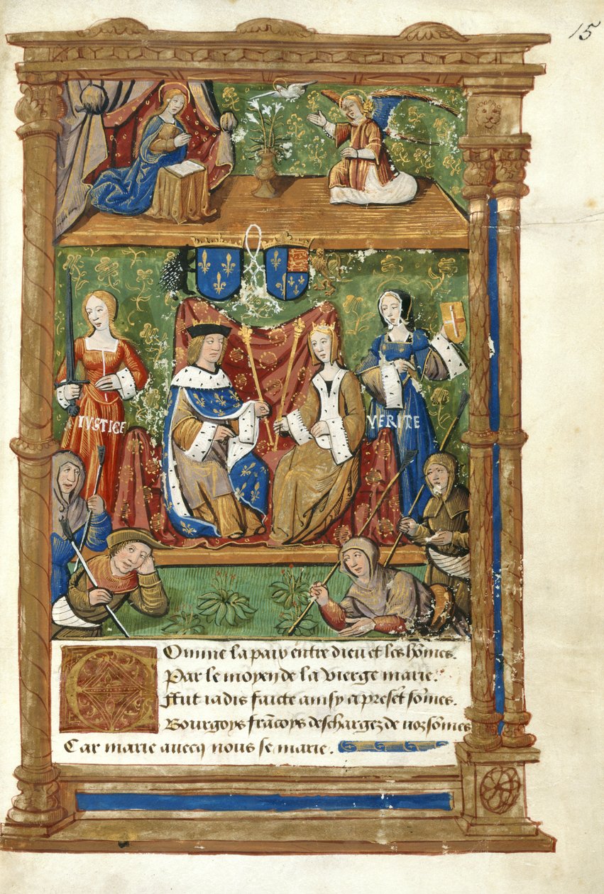 Bomuld Vespasian B. II, f.15 Festspil på Palais Royal af French School