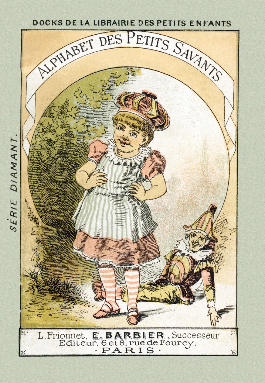 Cover - Når vi griner som titlens Bebe, siger vi A A A A A A A A A A - i "Alphabet des petits savants", slutningen af det 19. århundrede (kromolitografi) af French School