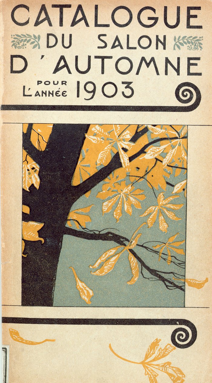 Forside af kataloget for den indledende Salon dAutomne på Grand Palais, Paris, 1903 af French School