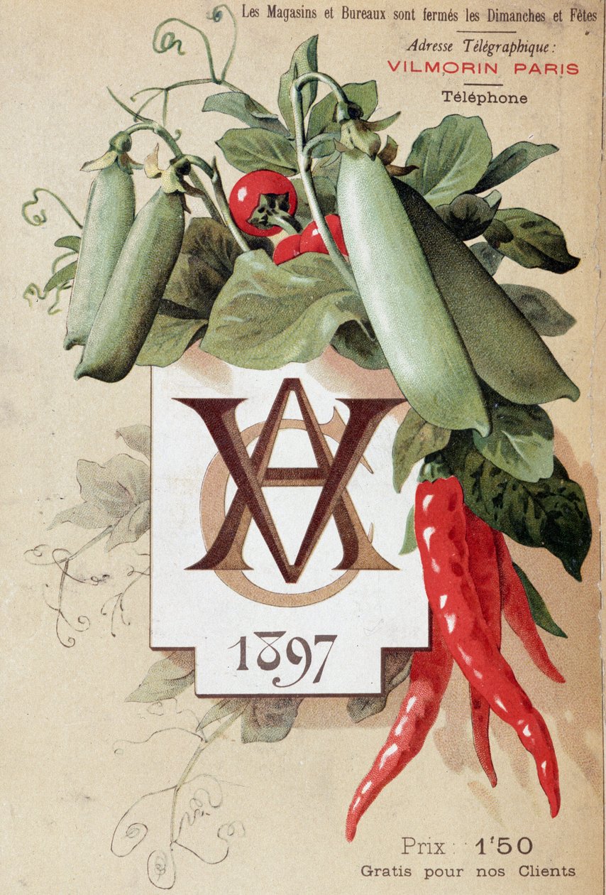 Forsiden af Vilmorin-kataloget af French School